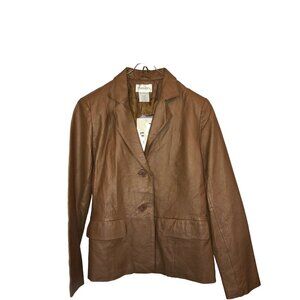 Chadwick's Brown Genuine Leather Jacket SIZE 4P NWT